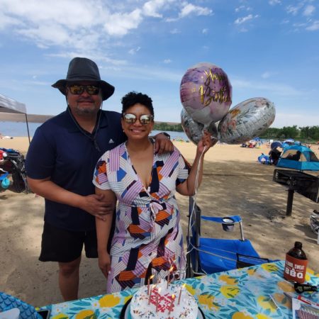 Cameron and Verona celebrating birthday