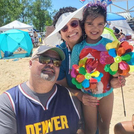 Verona and Cameron at the beach