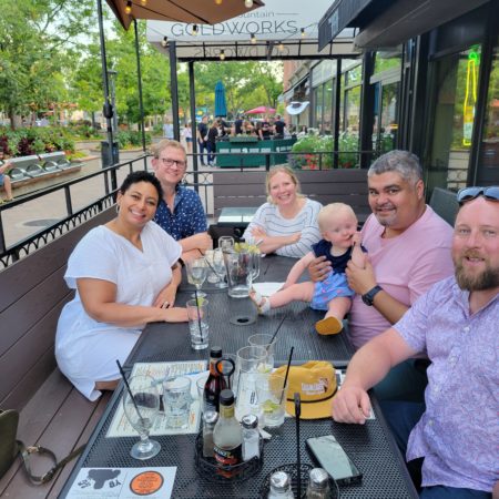 Verona and Cameron with freinds at Fort Collins