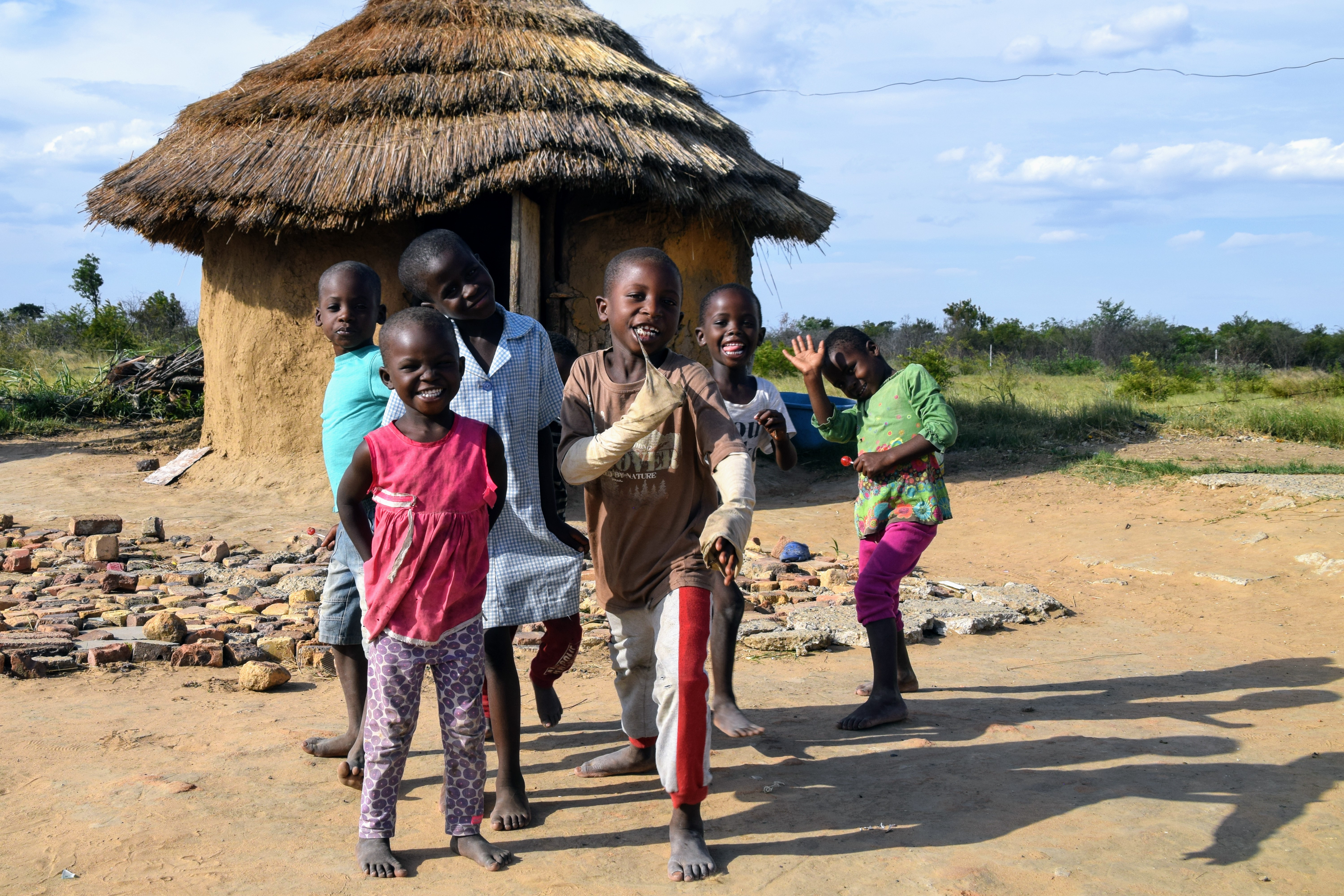Zimbabwe Vimridge Farm Jan 2020 one of our kids in uniform and a few of many others who need support to attend school